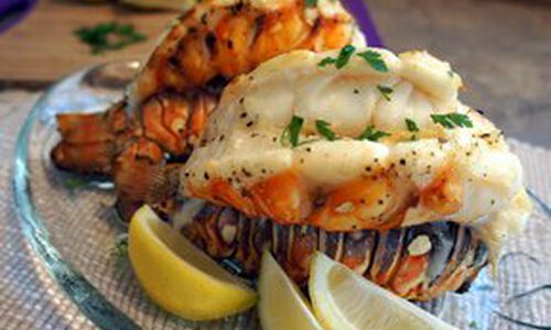 Grilled Lobster Tails with Garlic Butter