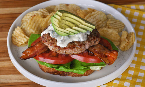 Cobb Salad Turkey Burger Recipe | D'Artagnan