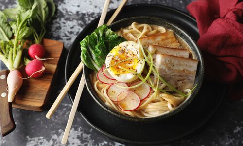 Udon with Sous-Vide Porcelet Belly