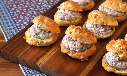 Gougeres Stuffed with Heritage Ham Mousse Recipe | D’Artagnan