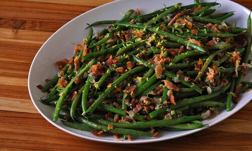 Lemony Green Beans with Bacon & Shallots Recipe | D’Artagnan