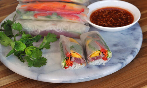 Steak & Mango Fresh Spring Rolls | D'Artagnan