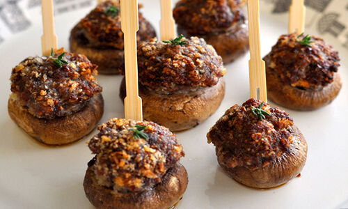 Game Sausage Stuffed Mushrooms Recipe | D'Artagnan