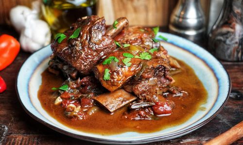 Garlic Rum Bison Short Ribs