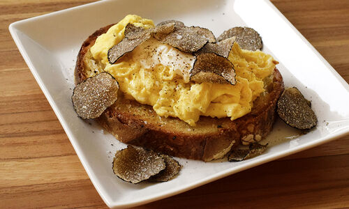 Soft Scrambled Egg with Mascarpone & Truffles Recipe | D’Artagnan